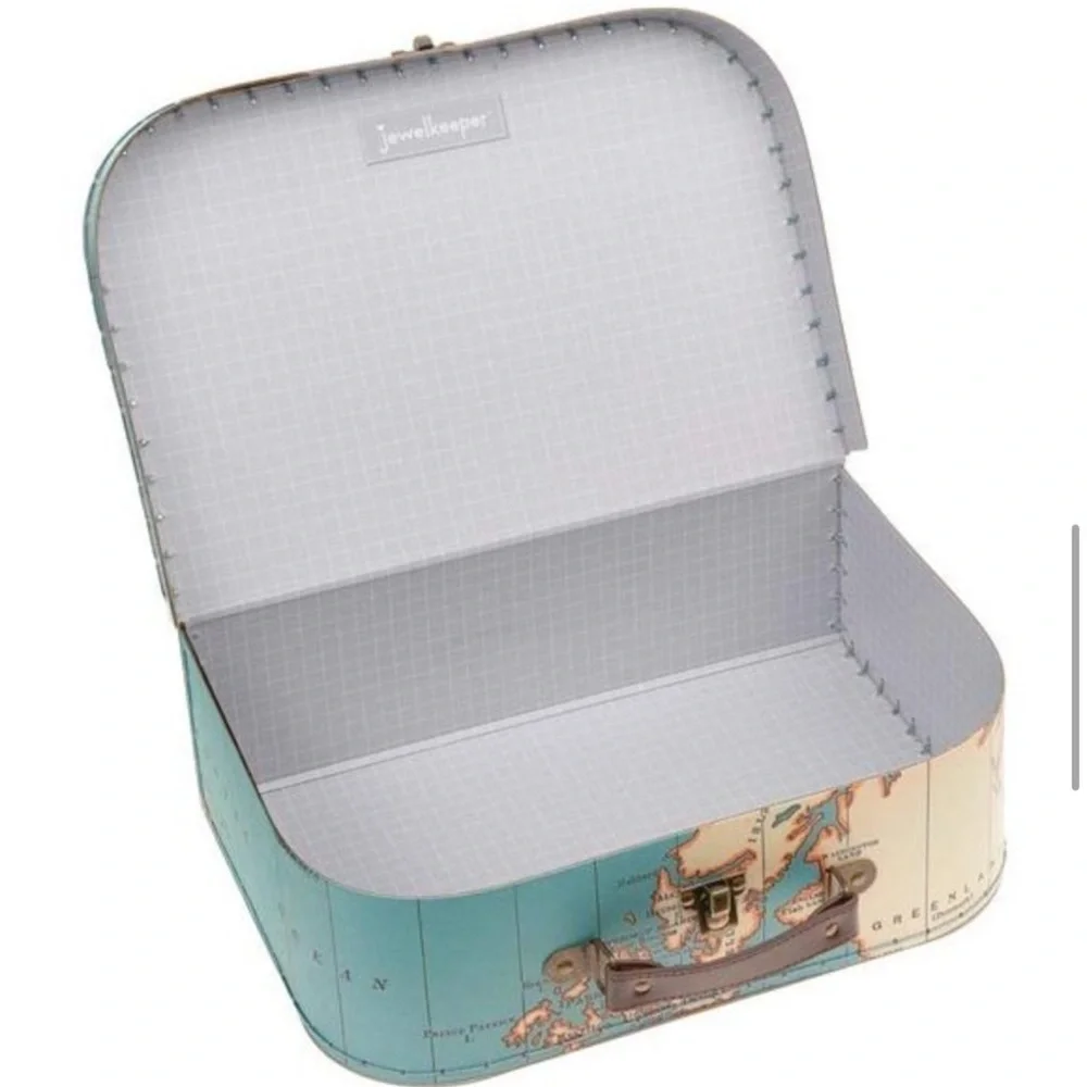 Jewelkeeper Paperboard Suitcases, Set of 3 – Vintage Decorative Storage Box